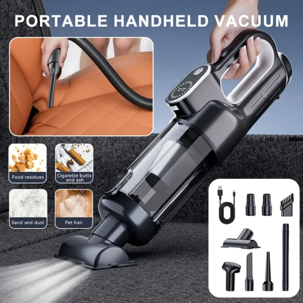 Handheld Vacuum Cleaner Cordless Powerful Cleaning Machine With Digital Display Car Cleaner Multi-purpose Home Vacuum Cleaner