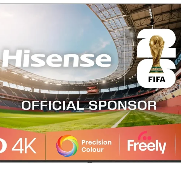 HiSense 55″ 55E6QTUK 4K Ultra HD Smart TV AI TV – 4K UHD, Hi-View AI Engine, Precision Colour, AI Smooth Motion, Sports Mode