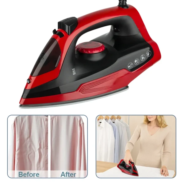 Portable Electric Iron For Clothing 1400W Wired Handheld Hanging Iron With 3 Temperature Control Adjustable Steam Iron UK Plug