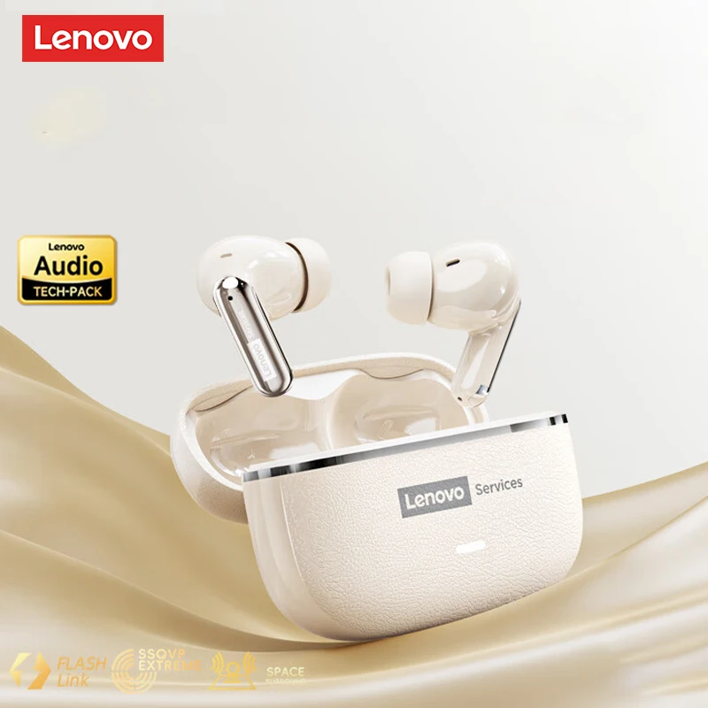 Lenovo LE208 TWS Bluetooth 6.0 Wireless Leather Earphones Stereo ENC Noise Cancelling Headphone 38ms Low Latency Gaming Headset - Image 2