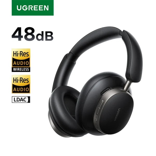 UGREEN Studio Pro 48dB ANC Wireless Headphones Over Ear Bluetooth Earphones Active Noise Cancellation Hi-Res LDAC 120h Playtime
