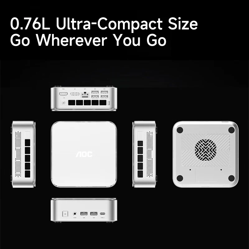 AOC Mini PC MOSS M6 Plus Commercial & Home Desktop Computer (R7-H255 16GB 512GB Wall-Mount WIFI) Received - Image 5