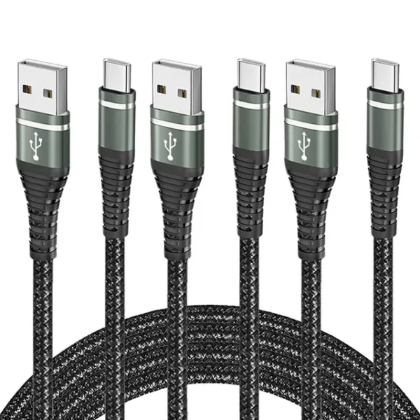Fast Charging USB C Data Cable 3A for IPhone 17 16 15 Ipad Pro Samsung S26 Xiaomi Type C Carplay Wire Nylon Braided USB C Cable