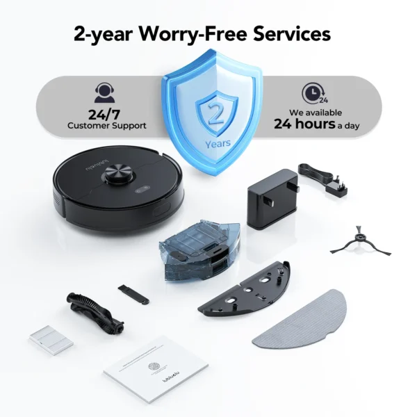 Lubluelu L15 Max  Robot Vacuum Mop Combo 5500Pa Robot Vacuum Auto-Charging  5 Maps 24 No-go Zones 3 In 1 Robot Vacuum Cleaner