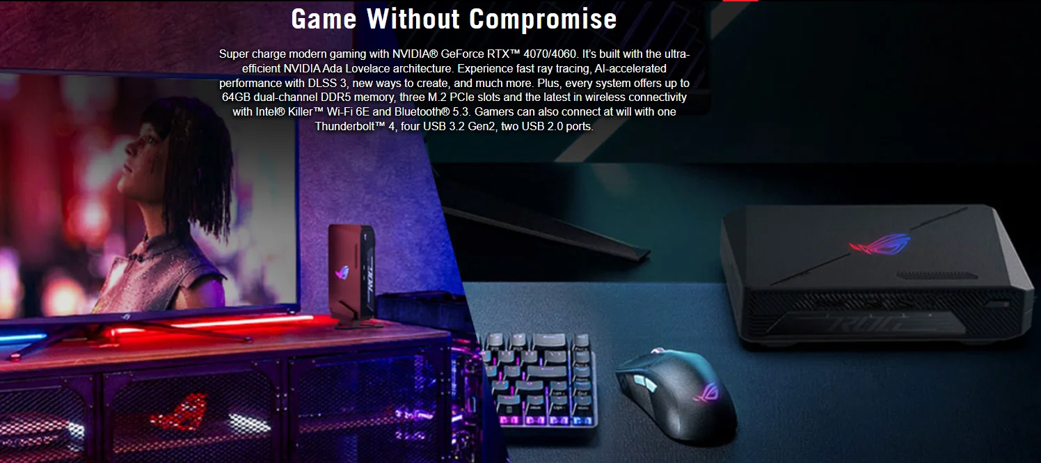 New Stock ROG NUC Mini Pc Intel Core Ultra 9 Processor N-VIDIA GeForce RTX 4070 DDR5 WIFI6E Quad 4K Ultra-small Gaming Mini Pc - Image 7