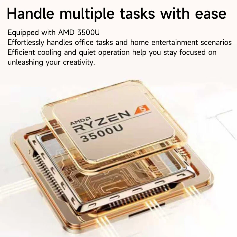 AOC All-in-one Mini PC MOSS M3Plus Commercial & Home Desktop Computer AMD Ryzen 5 3500U 8GB 256GB Wall-Mountable Wi-Fi - Image 2