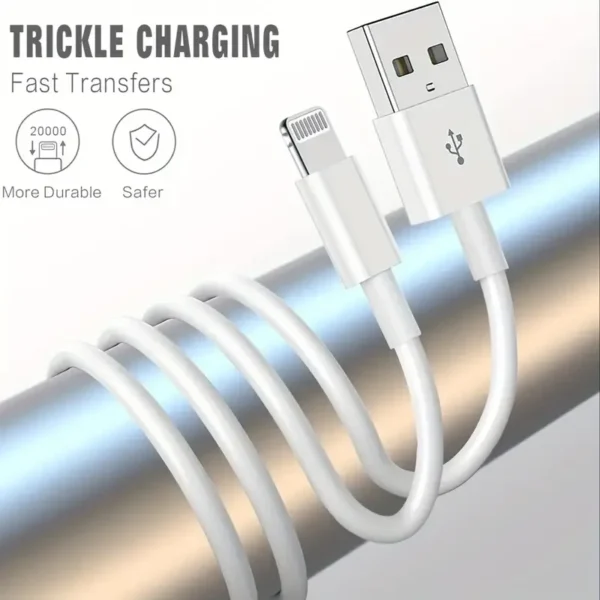 1M 2M 3M MFi Certified 5Packs USB to Lightning TPE Cable Fast Charging Cable Wire for iPhone 14 13 12Pro Xs XR X 8 7 6 5 Plus SE