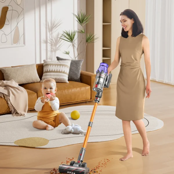 Laresar V7 500W 50KPA Suction Power Cordless Vacuum Cleaner  Handheld smart Home appliance Removable Battery Dust Cup