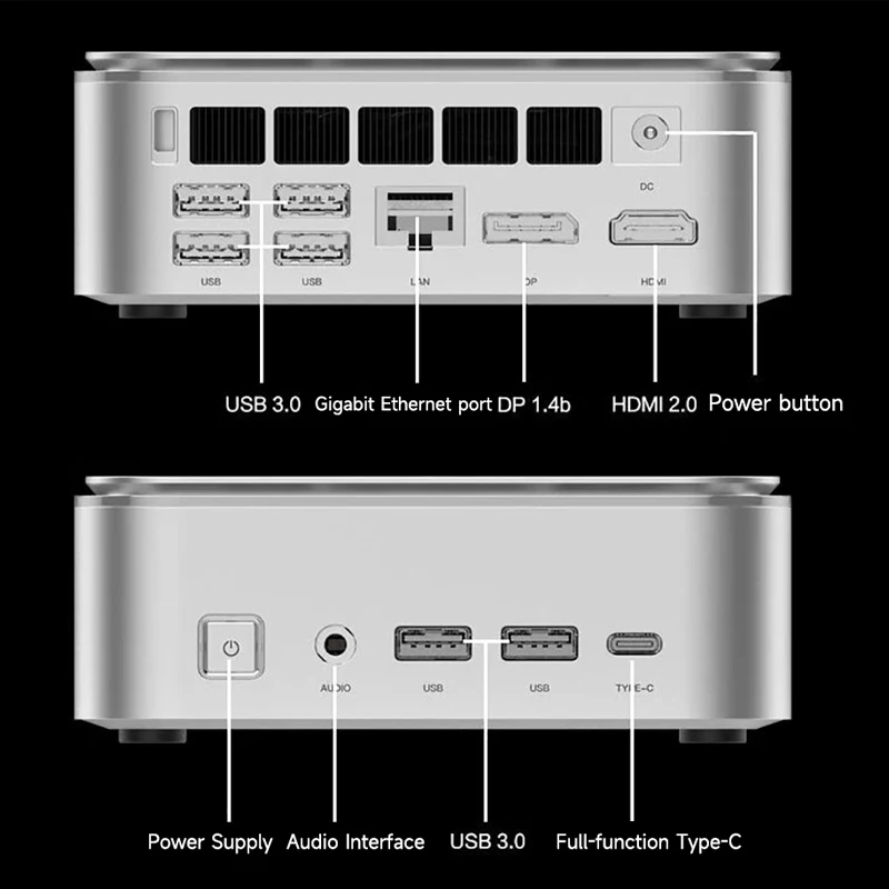 AOC Mini PC Core i5-12450HX 16GB 512GB Moss M6Plus Commercial Office Home Desktop Computer Wall-Mounted WiFi All in one PC - Image 2