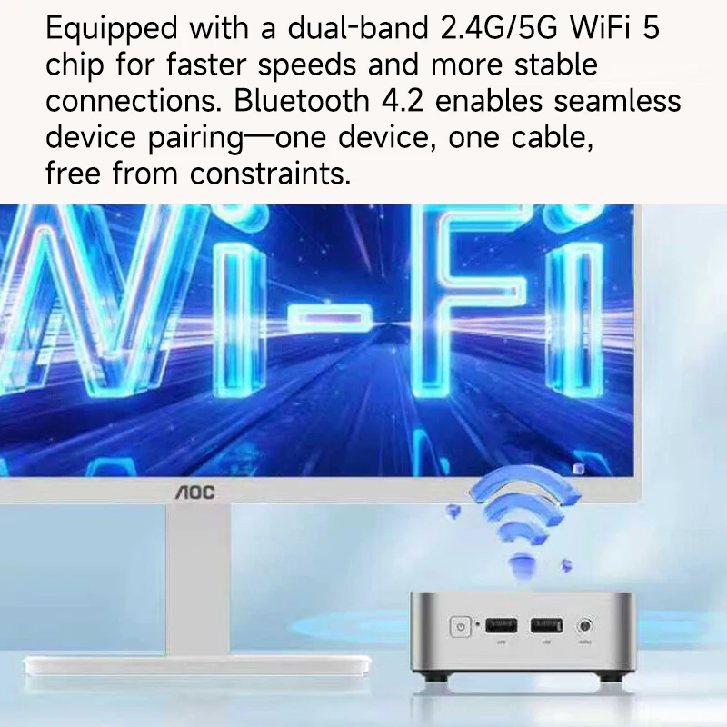 AOC All-in-one Mini PC MOSS M3Plus Commercial & Home Desktop Computer AMD Ryzen 5 3500U 8GB 256GB Wall-Mountable Wi-Fi - Image 5