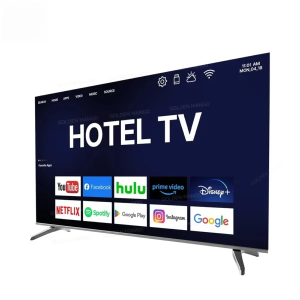 OEM 43/55/65/70 Inch Android Smart TV – 4K UHD FHD Google TV for Hotel Commercial Use, WiFi & HDMI