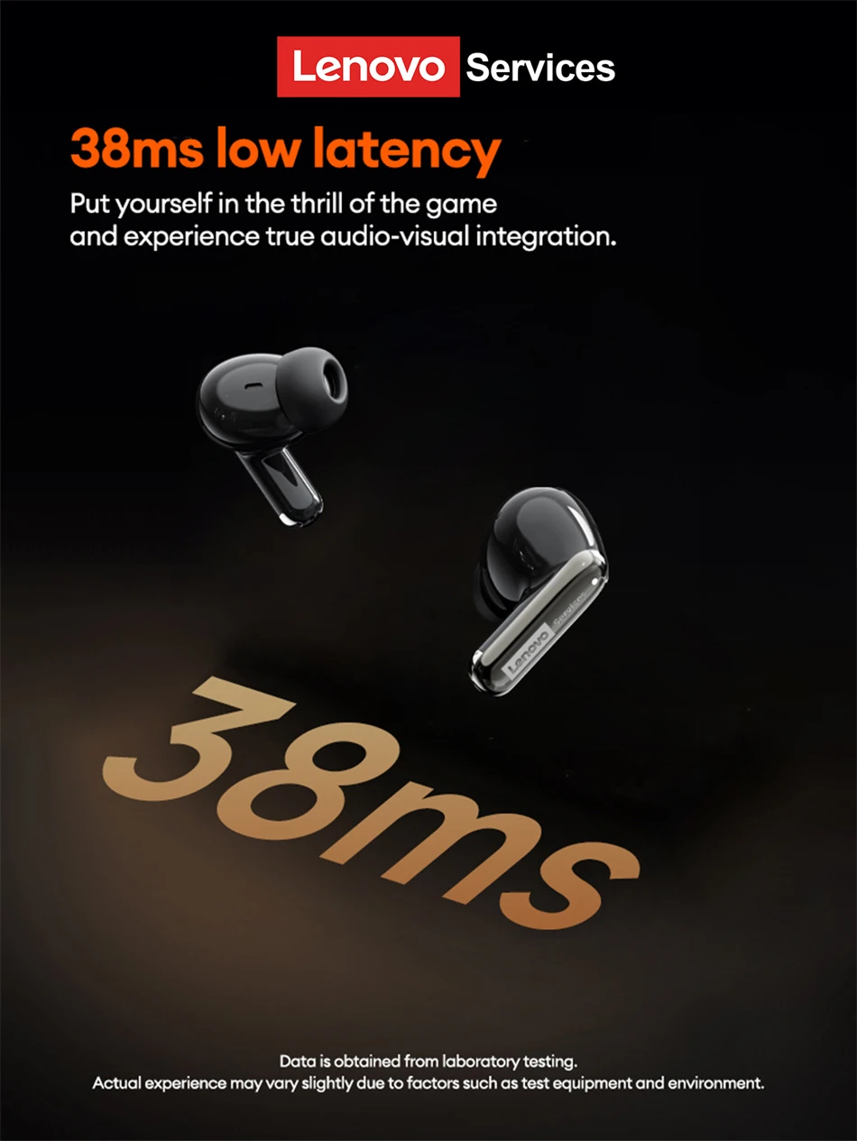 Lenovo LE208 TWS Bluetooth 6.0 Wireless Leather Earphones Stereo ENC Noise Cancelling Headphone 38ms Low Latency Gaming Headset - Image 7