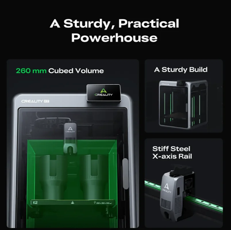 Creality K2 Combo 3D Printers with CFS, Dual Camera, 600mm/s Printing Speed,260 * 260 * 260mm Printing Volume - Image 3