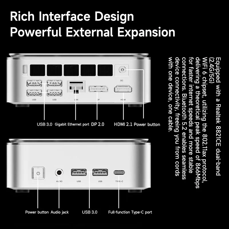 AOC Mini PC MOSS M6 Plus Commercial & Home Desktop Computer (R7-H255 16GB 512GB Wall-Mount WIFI) Received - Image 2