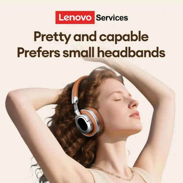 Lenovo LE602 Bluetooth 6.0 Over-Ear Headsets HiFi Stereo Sound Fashionable Music Earphones ENC HD Call Wireless Wired Headphones