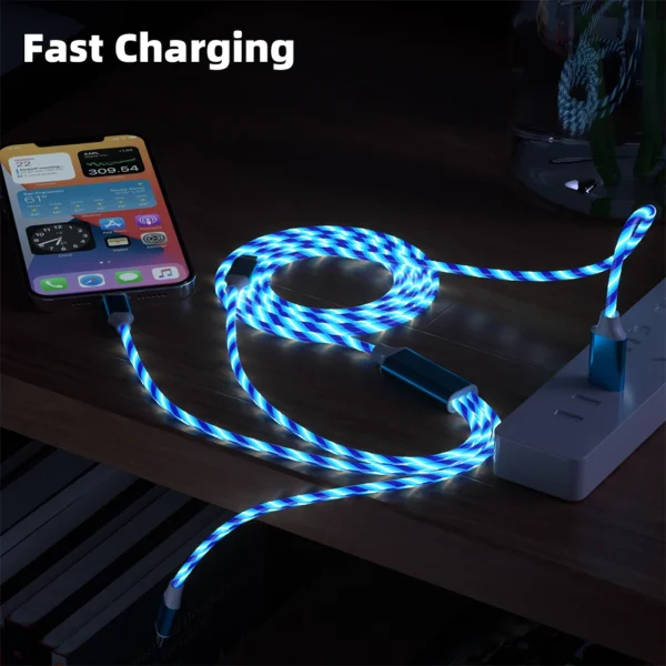 3 in 1 USB Cable for iPhone Fast Charger Charging Cable For Android phone type c xiaomi huawei Samsung Charger Wire For iPad