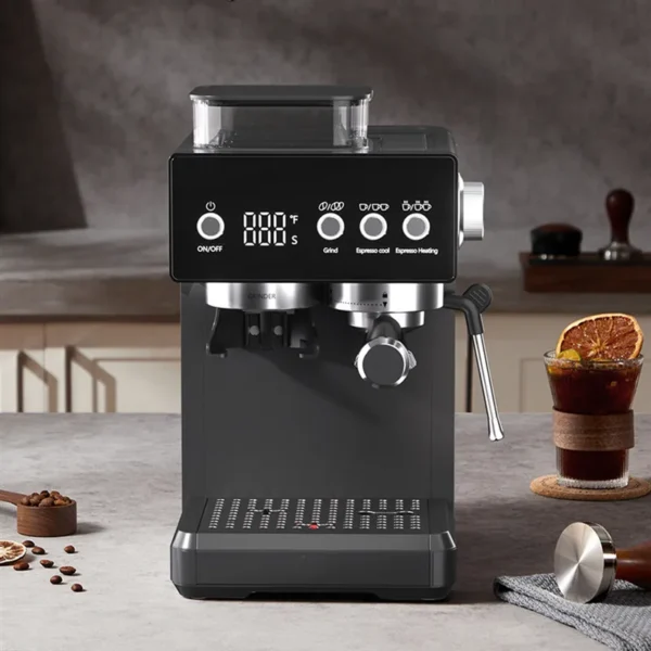 3-in-1 Semi-Automatic Espresso Machine with Built-in Grinder & Milk Frother | Cold Brew Function | 20Bar Pump for Home Barista