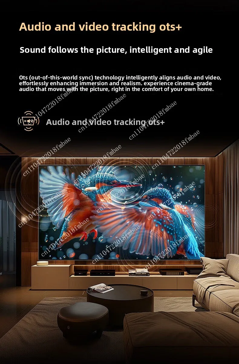 AI Android TV with voice control, HDR10+, Suitable for living room, home theater, frameless smart TV, ultra high definition - Image 5