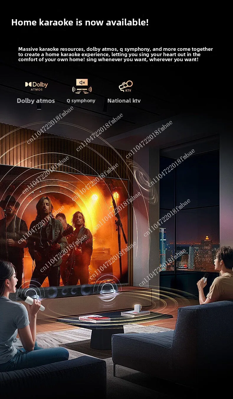 AI Android TV with voice control, HDR10+, Suitable for living room, home theater, frameless smart TV, ultra high definition - Image 2